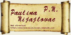 Paulina Mijajlovac vizit kartica